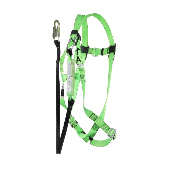 PeakWorks V8252366 Safety Harness Fall Protection Lanyard Kit, Green