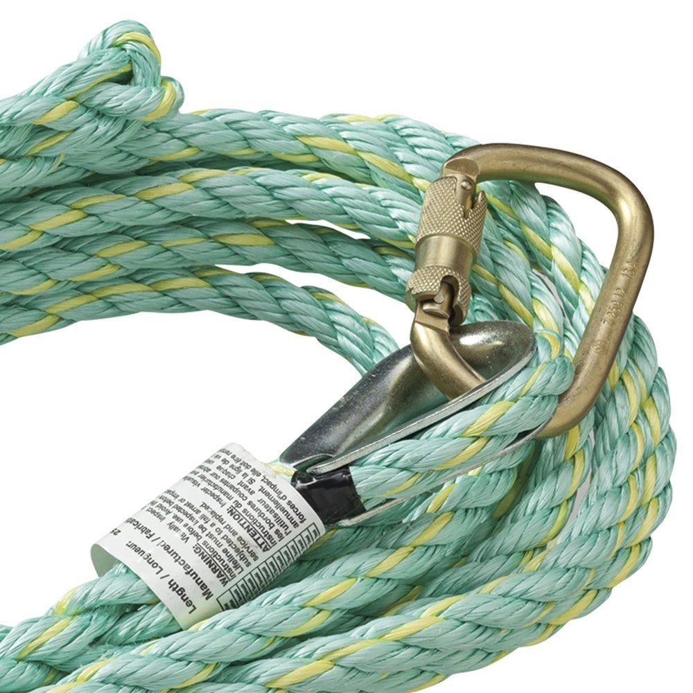 PeakWorks V84013075 Premium Vertical Lifeline, 5/8" Rope - 75 FT - Carabiner — product image 2