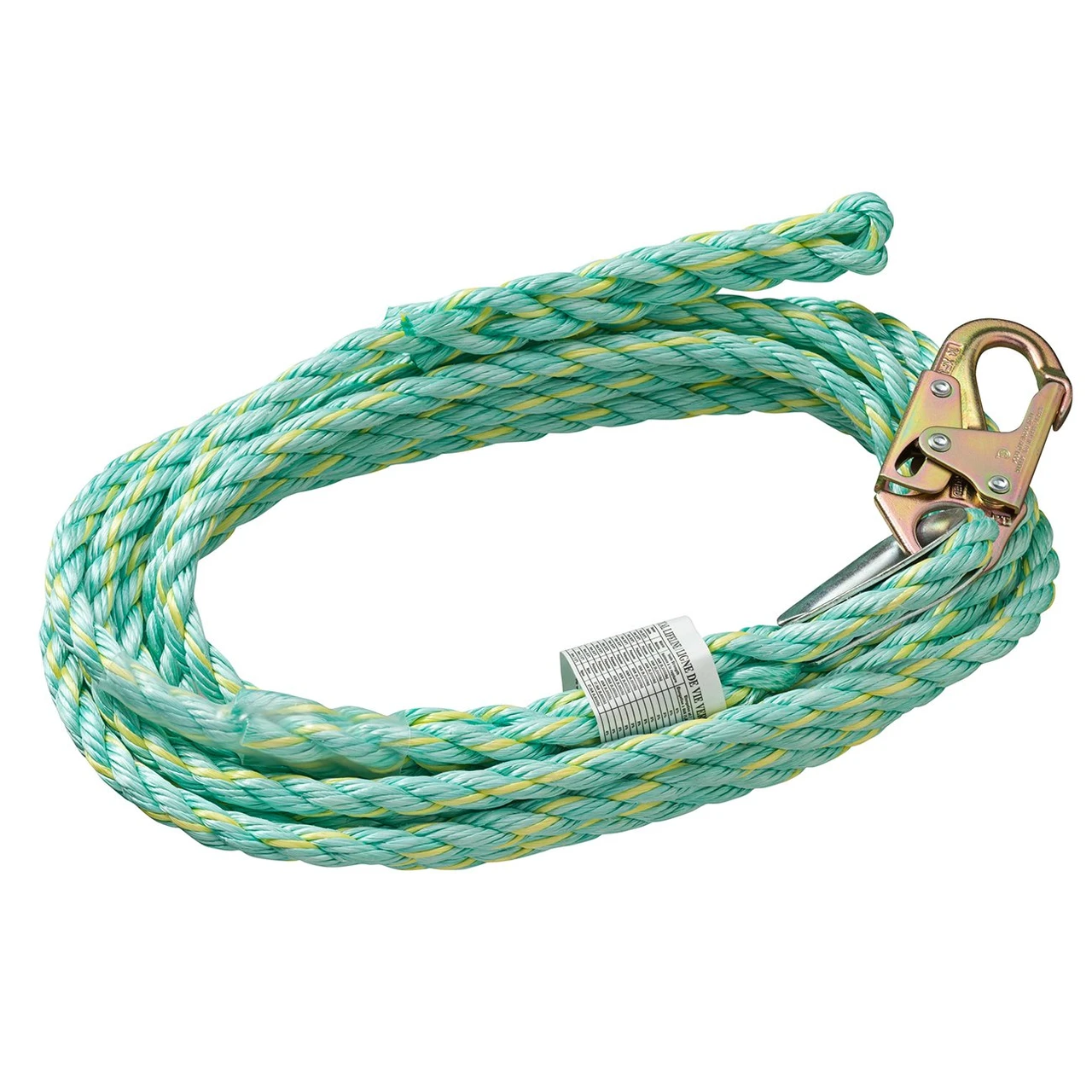 PeakWorks V84014150 Fall Protection Vertical Lifeline Rope, 150 ft. L, Green