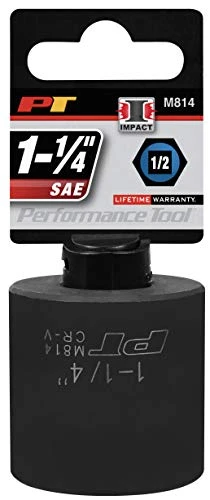 Performance Tool M814 1/2 Dr. 1-1/4 6-Point Impact Socket