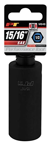 Performance Tool M848 1/2 Dr. Impact Socket, 15/16