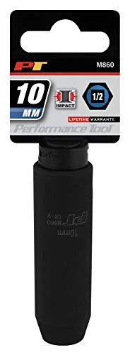 Performance Tool M860 1/2 Drive 6pt Impact Socket, 10mm