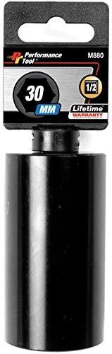 Performance Tool M880 1/2" Drive 6pt Impact Socket, 30mm