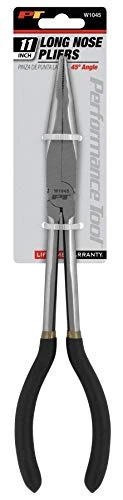 Performance Tool W1045 11-Inch Long Reach 45-Degree Bent Long Nose Pliers — product image 2