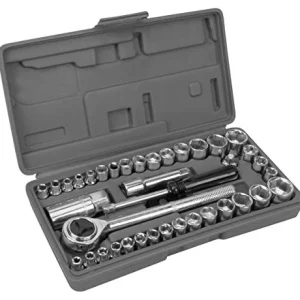 Performance Tool W1173 SAE/Metric 40-Piece Socket Set (1/4" & 3/8" Drive) Silver
