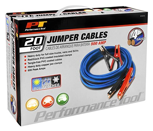 Performance Tool W1673 20' 4-Gauge 500 AMP All Weather Jumper Cables — product image 4