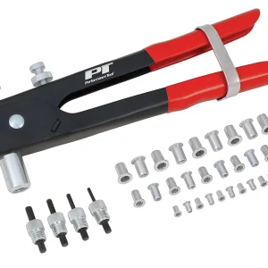 Performance Tool W2006 45-Pc Compact SAE Threaded Hand Rivet Nut/Thread Set Kit