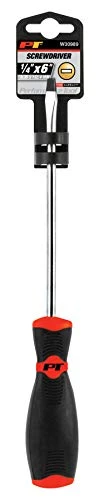 Performance Tool W30989 Black & Red Slotted Screwdriver, 1/4" x 6" — product image 2