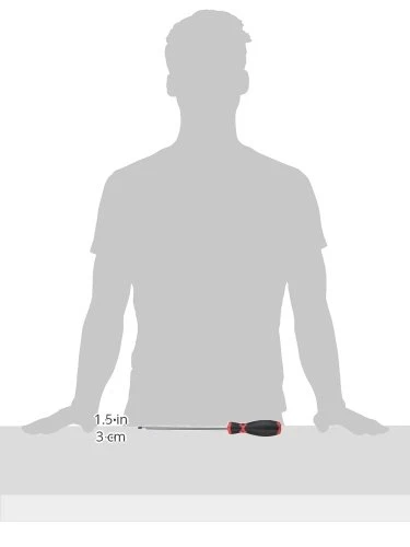 Performance Tool W30992 Black & Red Slotted Screwdriver, 3/8" x 8" — product image 5