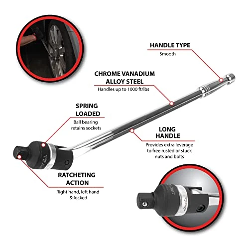 Performance Tool W32124 1/2" Drive, High Torque Flex Handle (W32124), Hand Tools — product image 2