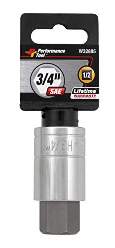 Performance Tool W32885 1/2 Drive Hex Bit Socket, 3/4