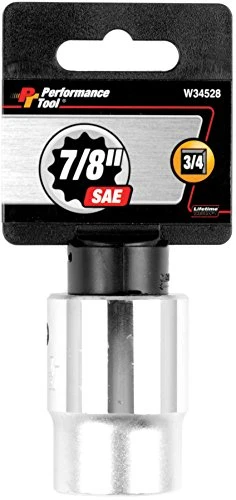 Performance Tool W34528 3/4" Drive 12-Point SAE Standard Socket, 7/8"