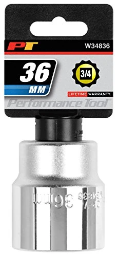 Performance Tool W34836 3/4" Drive 12-Point Standard Socket 36mm