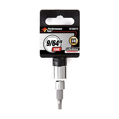 Performance Tool W38875 Hex Bit Socket, 3/8" Drive, 9/64"