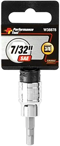 Performance Tool W38878 Hex Bit Socket, 3/8" Drive, 7/32"