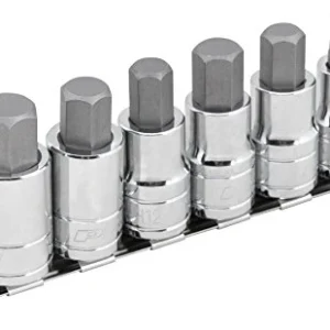 Performance Tool W38886 6 Piece 1/2 Drive Large Hex Bit Socket Set