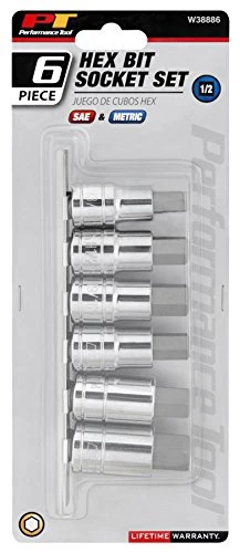 Performance Tool W38886 6 Piece 1/2 Drive Large Hex Bit Socket Set — product image 2