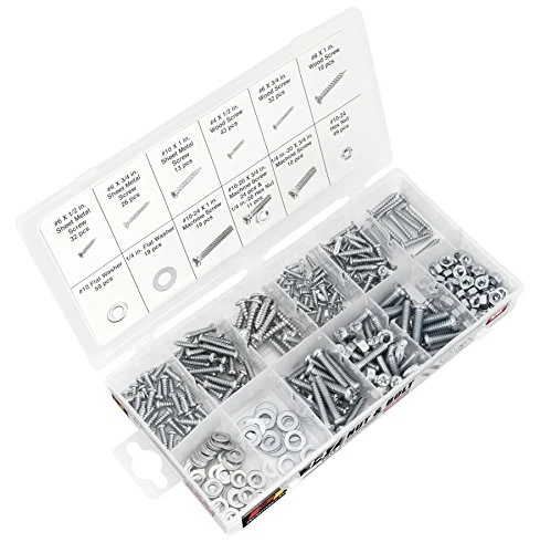 Performance Tool W5221 347pc SAE Nuts & Bolts Assortment With Case
