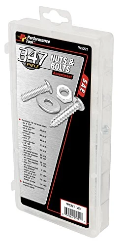 Performance Tool W5221 347pc SAE Nuts & Bolts Assortment With Case — product image 2