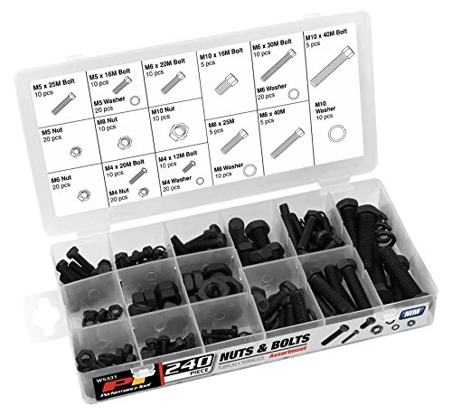 Performance Tool W5331 240pc Metric Nuts and Bolts Assortment With Case — product image 3