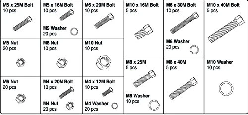 Performance Tool W5331 240pc Metric Nuts and Bolts Assortment With Case — product image 5