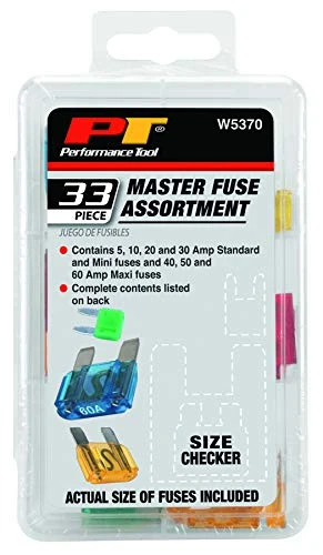 Performance Tool W5370 33-Piece Master Fuse Assortment , black