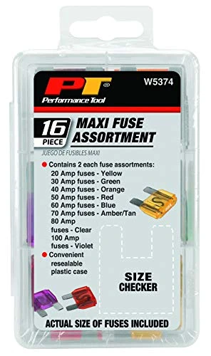 Performance Tool W5374 16-Piece Maxi Fuse Assortment