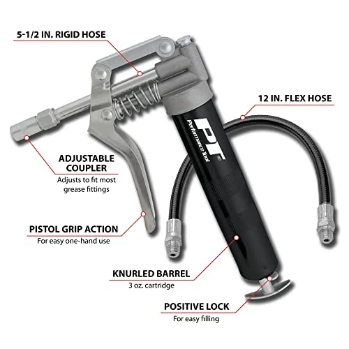 Performance Tool W54198 3oz Grease Gun w/ Flex Hose — product image 2