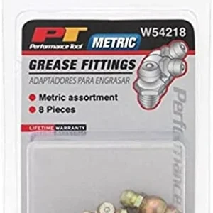 Performance Tool W54218 Wilmar W54218 Metric Grease Fitting Assortment, 8 Piece