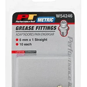 Performance Tool W54246 6mm x 1mm Grease Fitting, (Pack of 10)