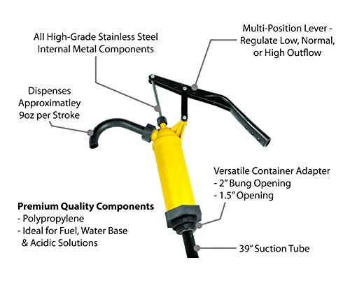 Performance Tool W54269 Lever Action Standard Duty Barrel Drum Pump Dispenser — product image 3