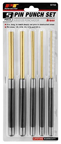 Performance Tool W759 Roll Pin Punch Set to Remove Pins w/ Knurled Steel Handles — product image 2