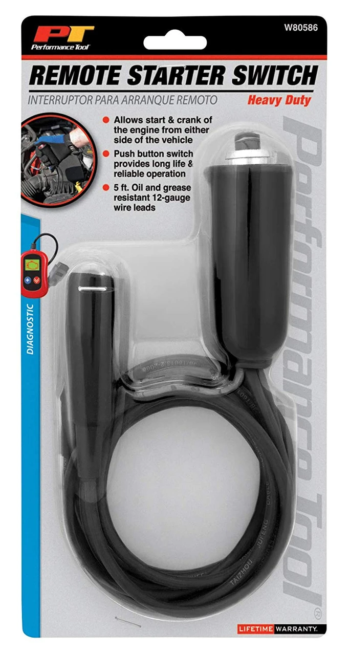 Performance Tool W80586 Heavy Duty Remote Starter 5" 12-gauge wire leads