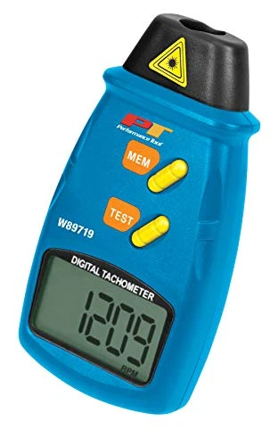 Performance Tool W89719 Digital Laser LCD Tachometer Non-Contact RPM Reader
