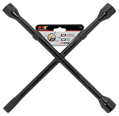 Performance Tool W9 14 inch SAE/Metric Combination Lug Wrench with Spade Tip
