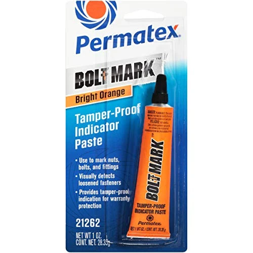 Permatex Bolt Mark Tamper-Proof Indicator Paste Orange 6 ML for Fasteners (21262)