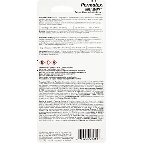 Permatex Bolt Mark Tamper-Proof Indicator Paste Orange 6 ML for Fasteners (21262) — product image 2