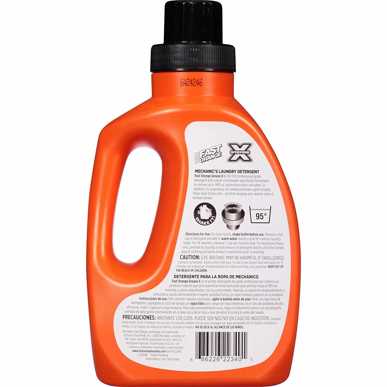 Permatex Fast Orange Grease X Mechanics Laundry Detergent 40 fl oz (22340) — product image 4