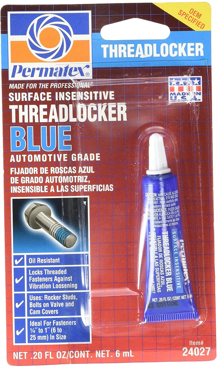 Permatex Surface Insensitive Threadlocker Blue, Medium to High Strength, 0.20 oz (24027) — product image 2