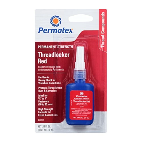 Permatex Permanent Strength Threadlocker Red Tube 10 ml (26210)