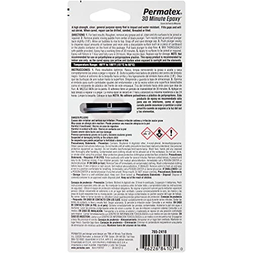 Permatex PermaPoxy 30 Minute High Strength General Purpose Epoxy 0.84 oz (84107) — product image 3