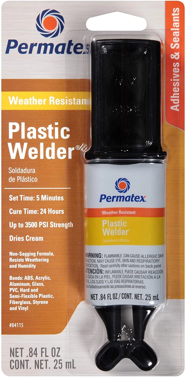 Permatex 5-Minute Plastic Weld Adhesive Strong Bond 0.84 oz (84115)