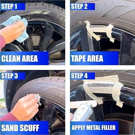 Permatex Wheel Restoration Kit for Silver and Black Metal Repair (09142) — product image 2