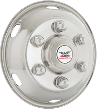Phoenix USA 16" 6 Lug Wheels Front Pair DOT Axle Set (N6664F)
