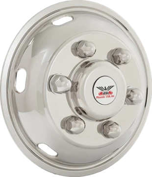 Phoenix USA 17.5" 6 Lug Wheels Front Pair DOT Axle Set (N6670F)