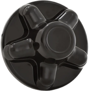 Phoenix USA 5 Lug 4.5" Bolt Circle ABS Black Hub Cover (QT545BHS)