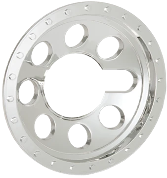 Phoenix USA 6" ABS Chrome Individual Open Middle Wheel Cover (QT6CHBH)