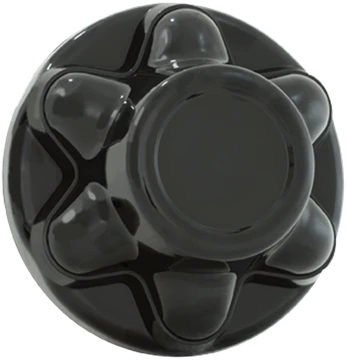 Phoenix USA 6 Lug On 5.5" Bolt Circle ABS Black Hub Cover (QT655BHN)