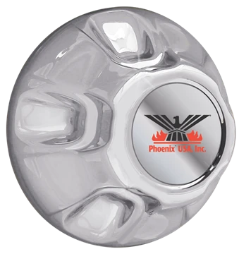 Phoenix USA Chrome ABS 5 Lug On 4.5" Bolt Circle Hub Cover (QT545CH4)