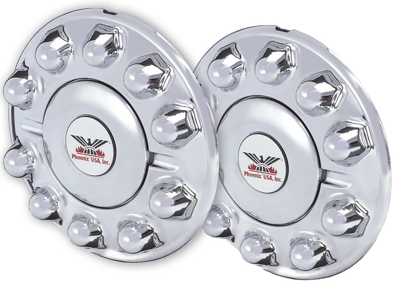 Phoenix USA Front Chrome ABS 285mm Bolt Circle Hub Cover (QH1200AS)